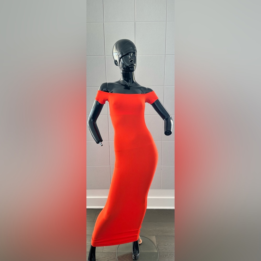 SKIMS orange dress